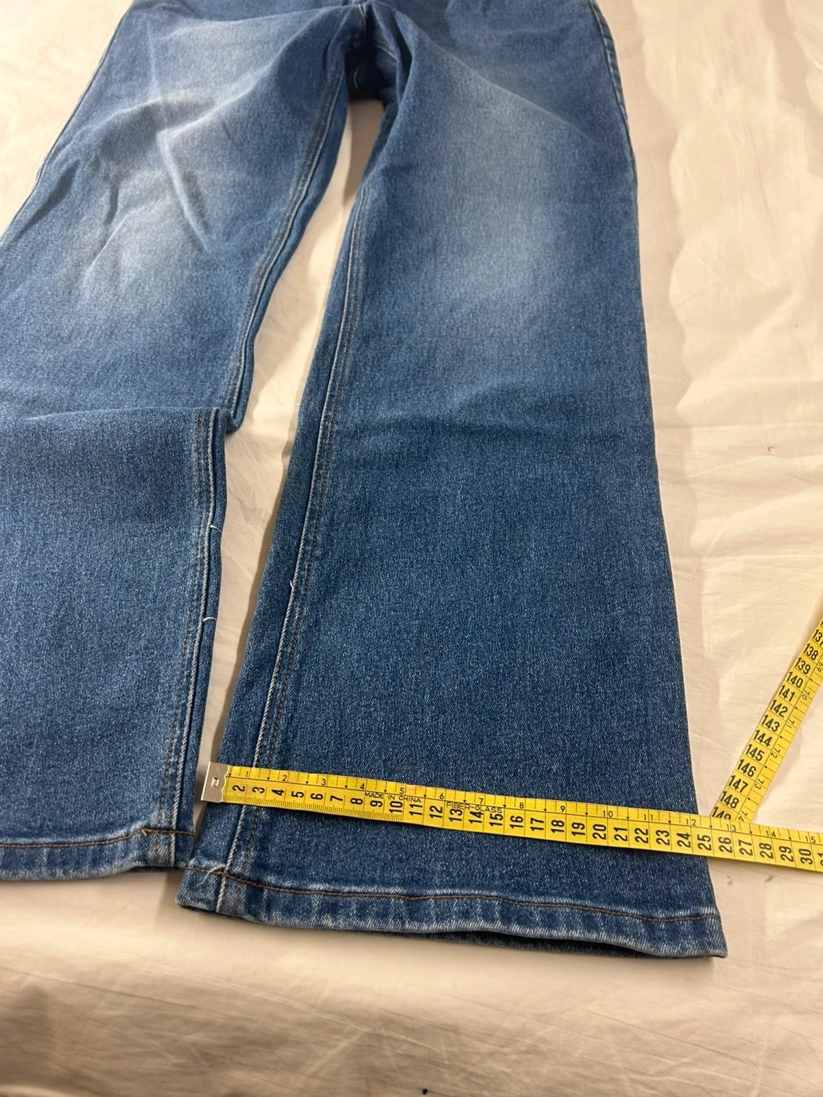Navy blue straight flared john baner jeans size 42 – photo 6